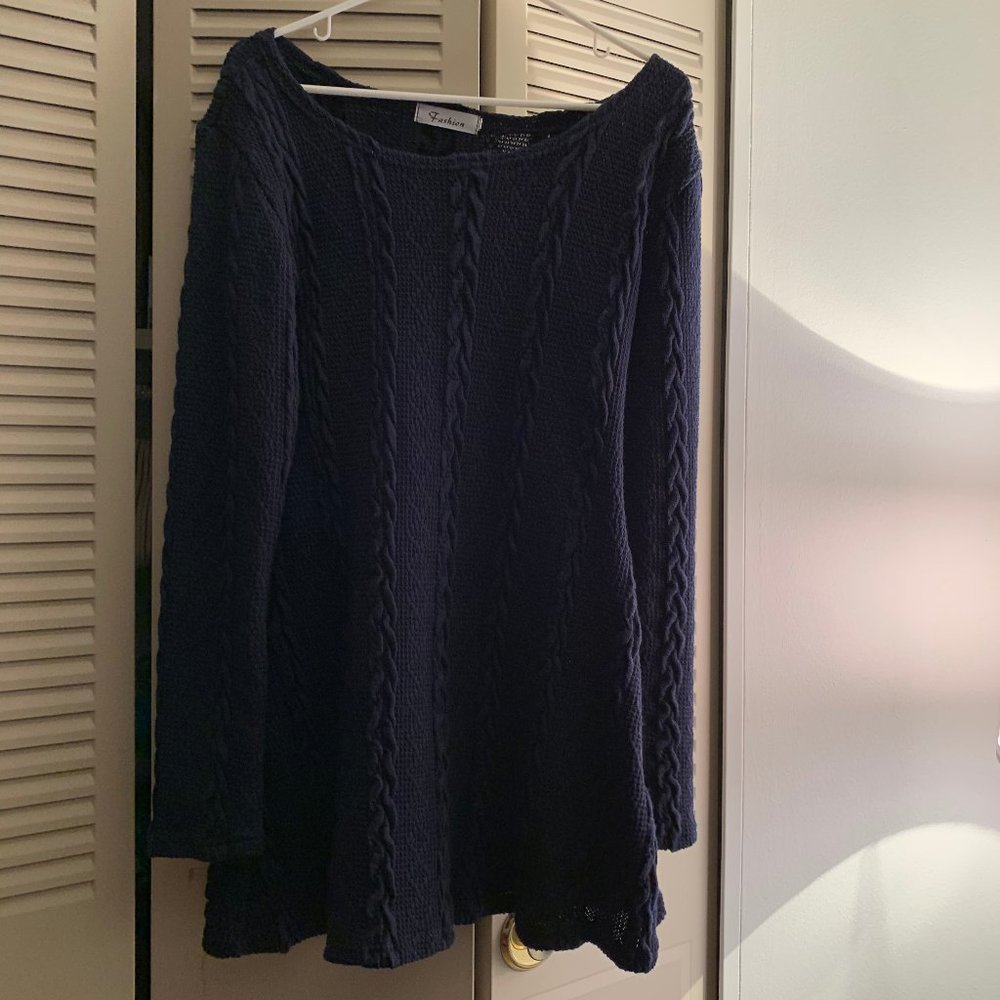 Long Sleeve Navy Sweater Dress